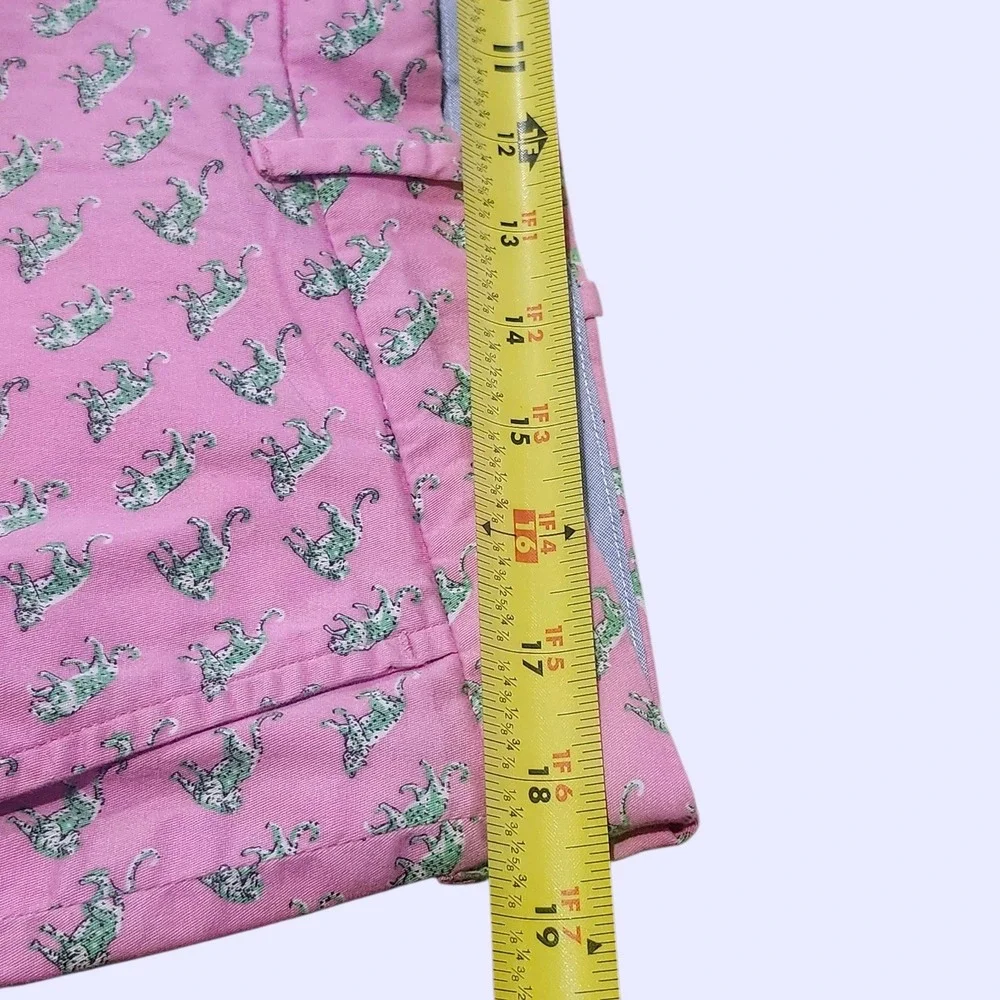 Polo Ralph Lauren Golf Shorts Mens 36 Pink Green Leopard Print‎ Animal Pattern